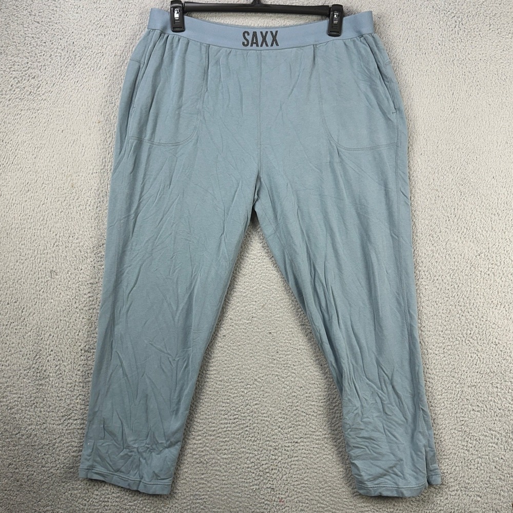 Saxx 3Six Five Sweatpants Pull On Womens 2XL Gray Elastic Waist Drawstring Logo